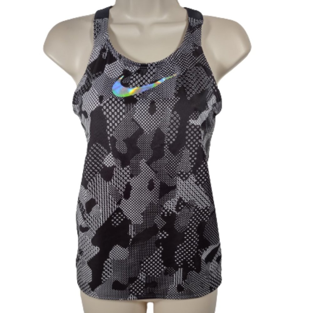 Nike Workout Tank Top Black & White Girls Size XL